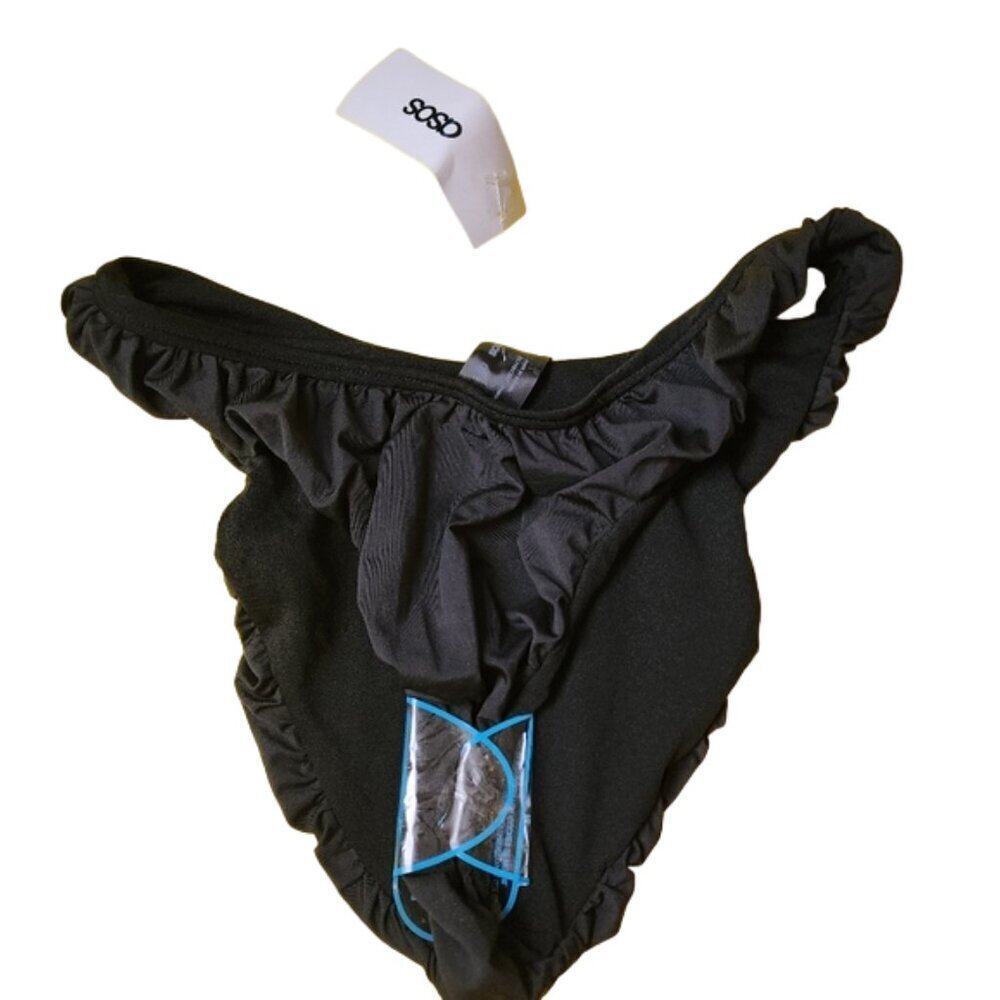 ASOS Women's Black Puffed Bikini Bottom NWT US4 NWT
